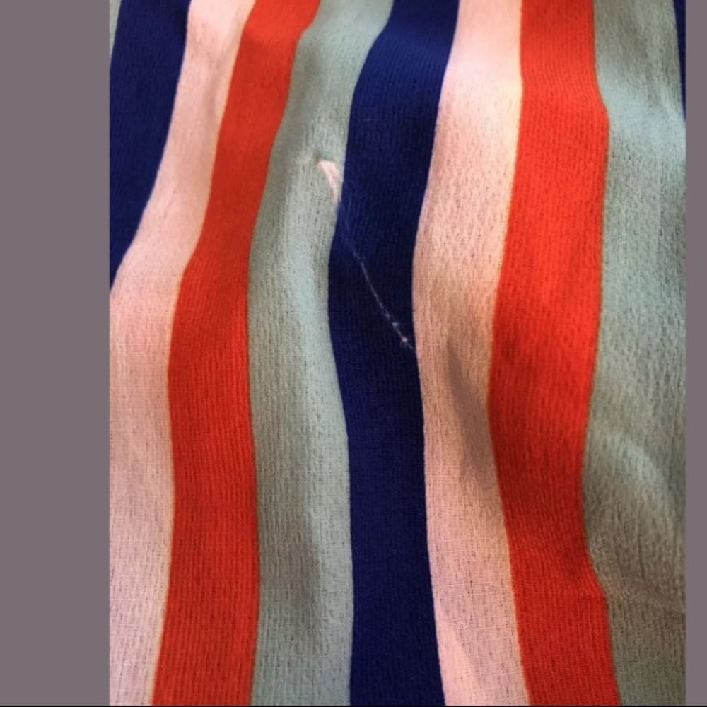 Suzanne Betro Electric Blue&Orange Stripe Tiered - Picture 4 of 4